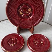 Set of bottle coasters and art deco flat 30s