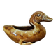 Vintage glazed ceramic duck catchall