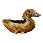 Vintage glazed ceramic duck catchall