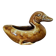 Vintage glazed ceramic duck catchall
