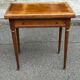 Extendable game table in solid wood Louis XVI and blue velvet.