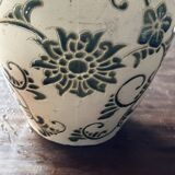 Art Deco vase signed GV (Croismare) raw and glazed ceramic