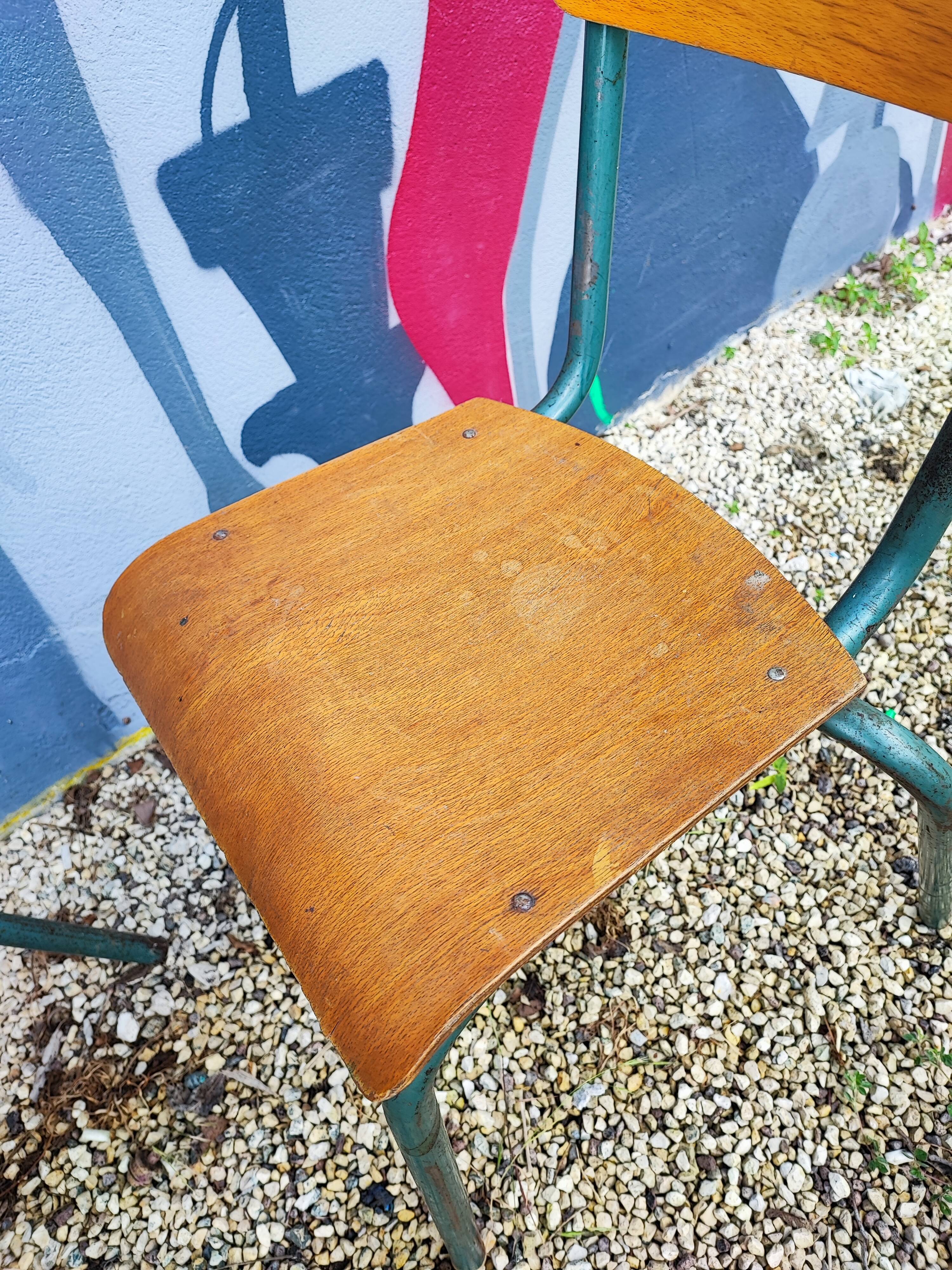 Set of 3 vintage school chairs