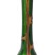 Soliflore vase legras imperial green copper decors enhanced with gold unsigned