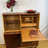 Bureau bibliothèque en teck rétro des années 60 (environ 1960) Un meuble fantastique et polyvalent