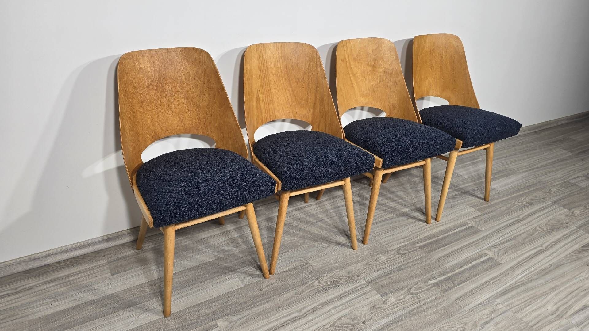 Dining Chairs by Radomir Hoffman for Ton, 1950s, Set of 4