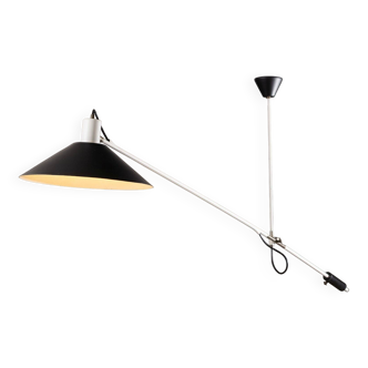 Lampe de plafond à contrepoids JJM Hoogervorst Anvia Pays-Bas 1957