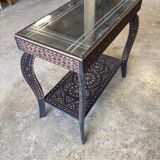Moroccan carved wood table