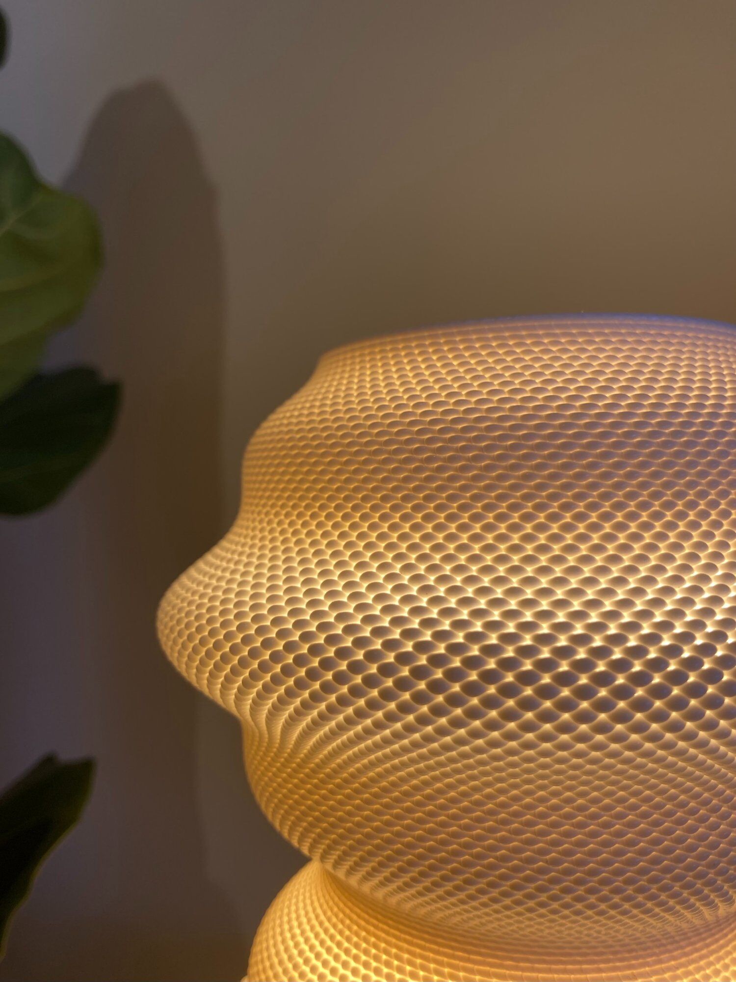 Organic design lamp in biopolymer