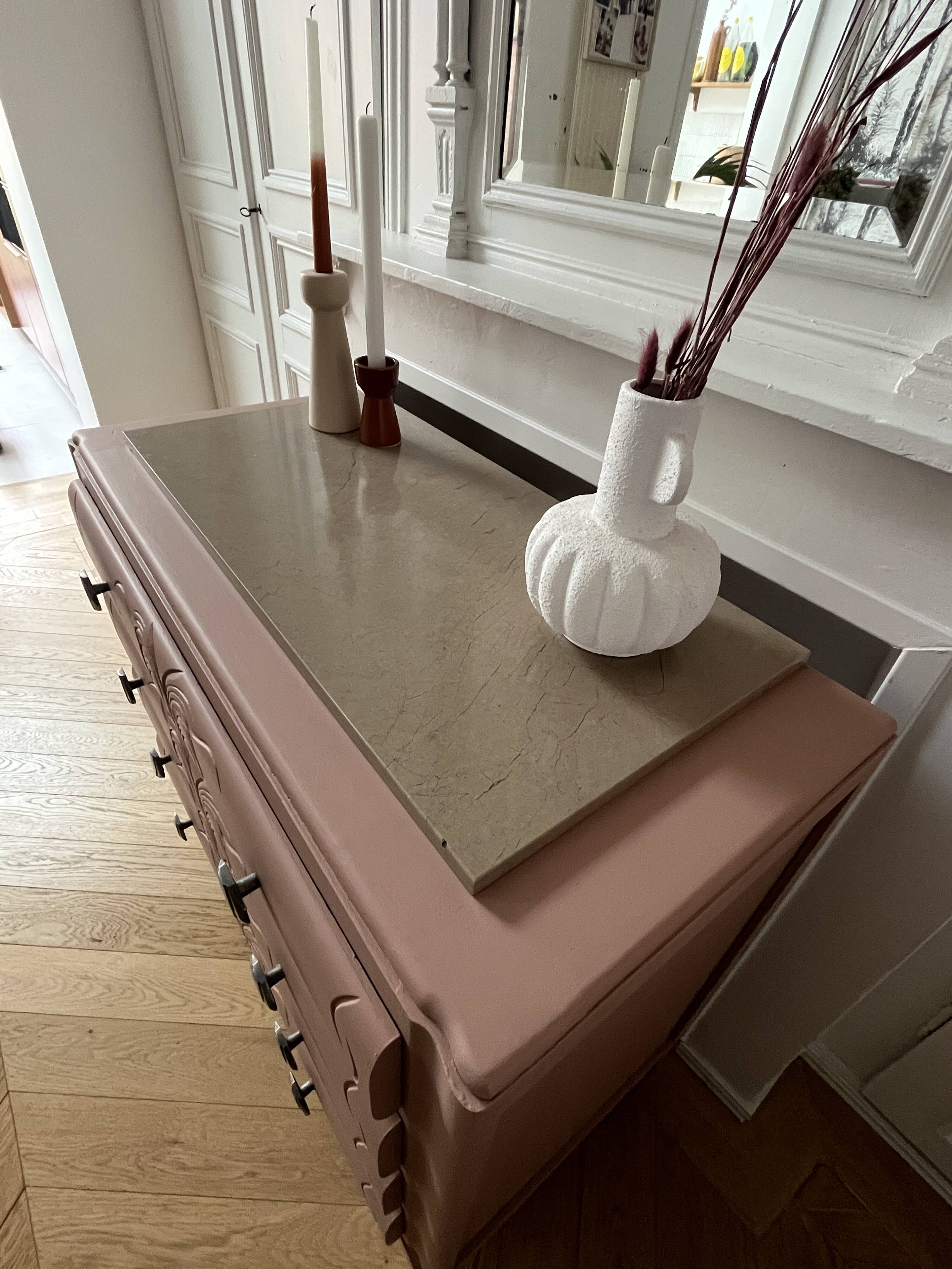 Commode vintage marbre année 60
