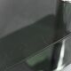 Console table in chromed steel and smoked glass of the 70s vintage