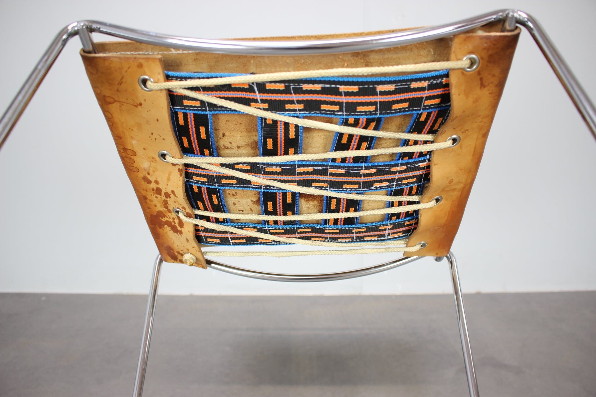 Leather stool by Giandomenico Belotti for Alias, Italy, 1970s.