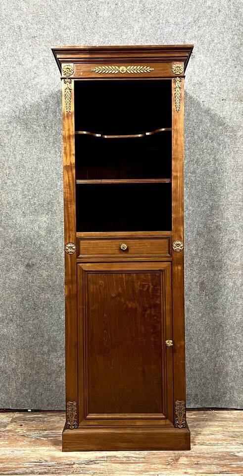 Empire style mahogany bookcase cabinet circa 1880 (A)