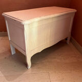 White wooden storage chest