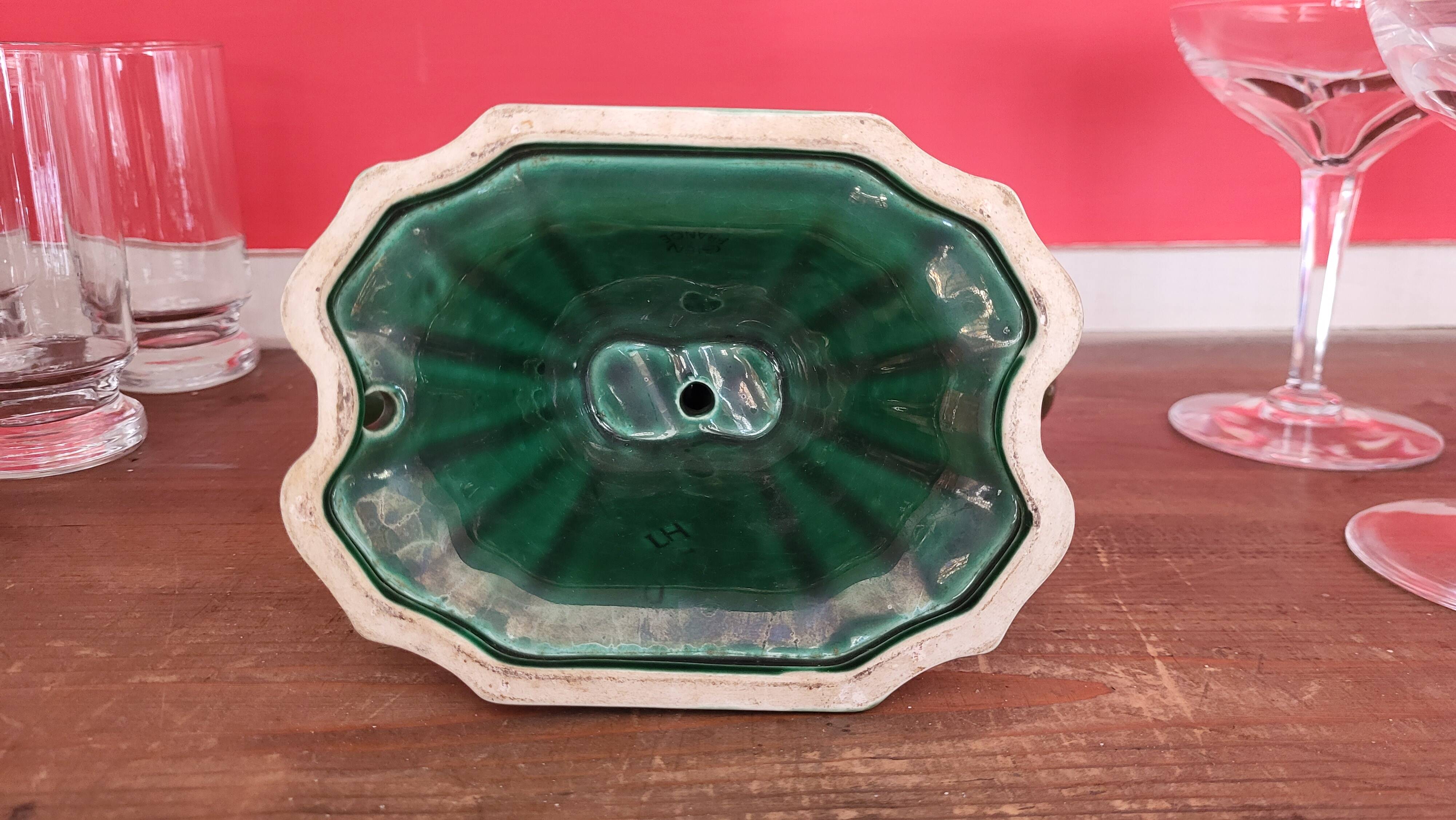 Gien earthenware candle holder