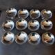 Set of 12 stainless steel footed bowls