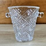 Seau à glaçons vintage en verre- déco rétro