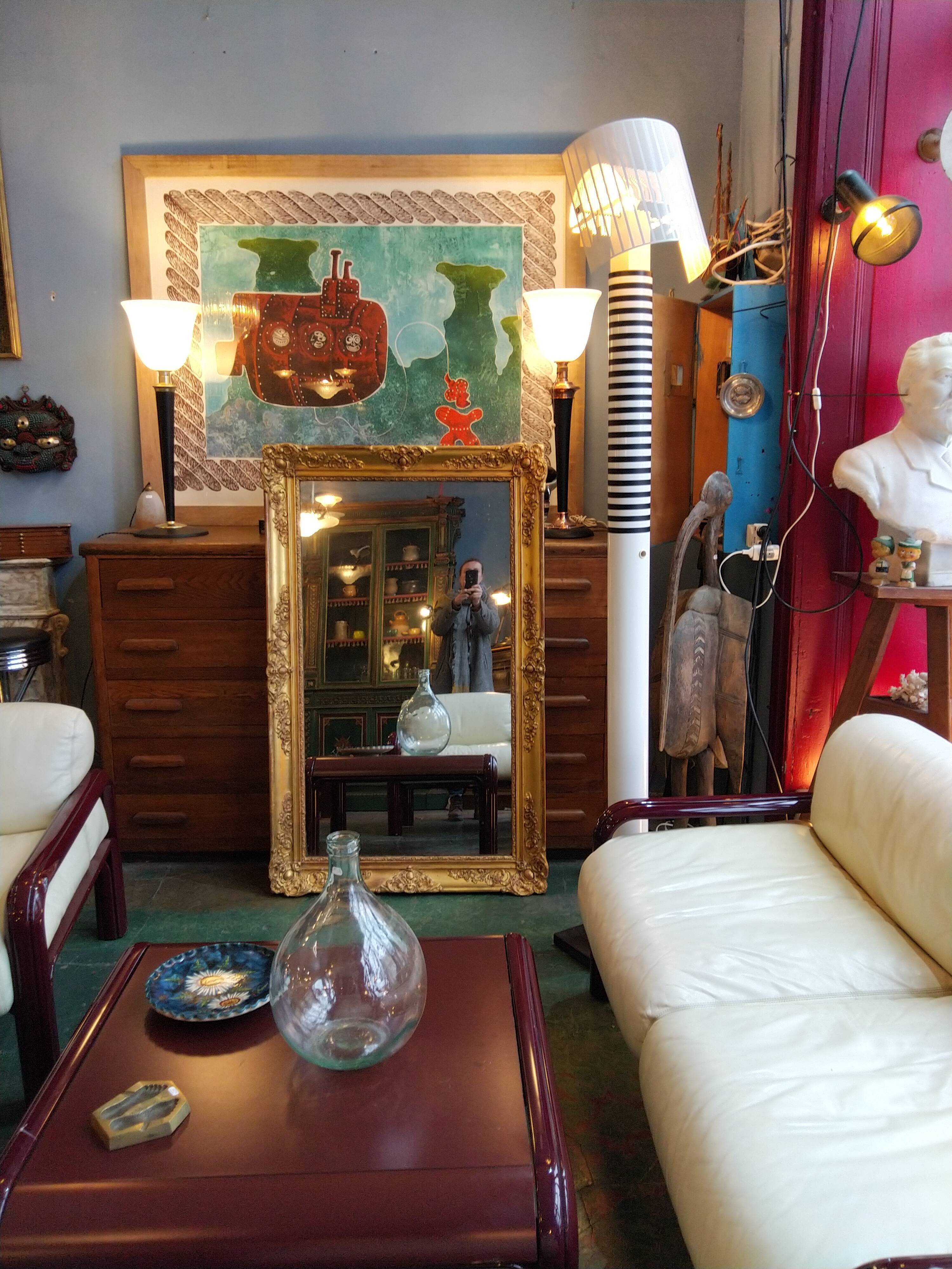 Golden mirror 144x90cm