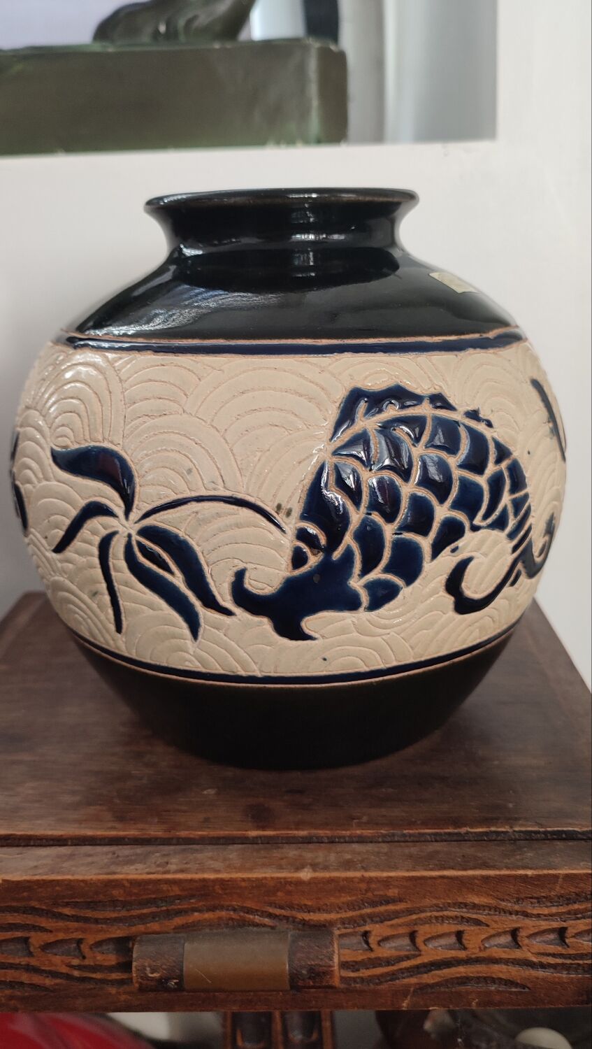 Vintage lamp base "Dong Tam" Ceramic from Vietnam