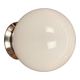 Globe in opaline wall lamp or ceiling lamp vintage diameter 20 cm and stainless steel base old school design