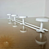 Coat rack in white lacquered metal 70s