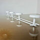 Coat rack in white lacquered metal 70s