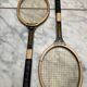Vintage Pioneer wooden tennis rackets