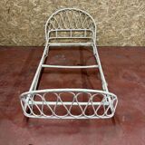 Vintage rattan bed - 1960s - Bohemian charm