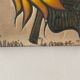 Vintage Vallauris ceramic painting "La Grange"