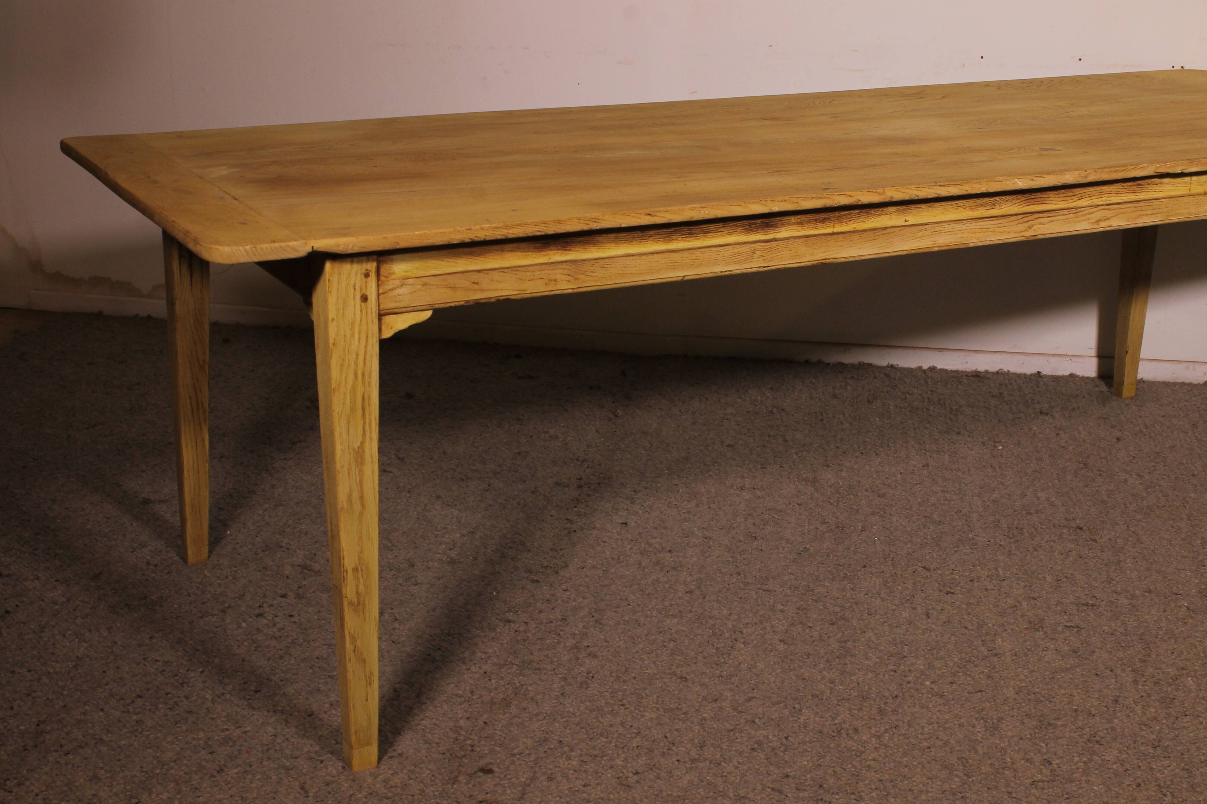 19th Century Oak Farm Table, 2.60m Long X 93cm Wide