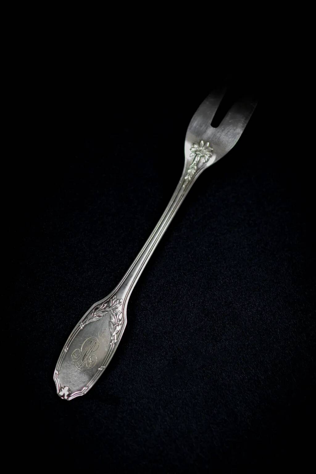 Alfenide – Christofle six silver-plated shellfish forks
