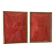 Photo frames, convex glass and gilded brass, 1960s-1970s