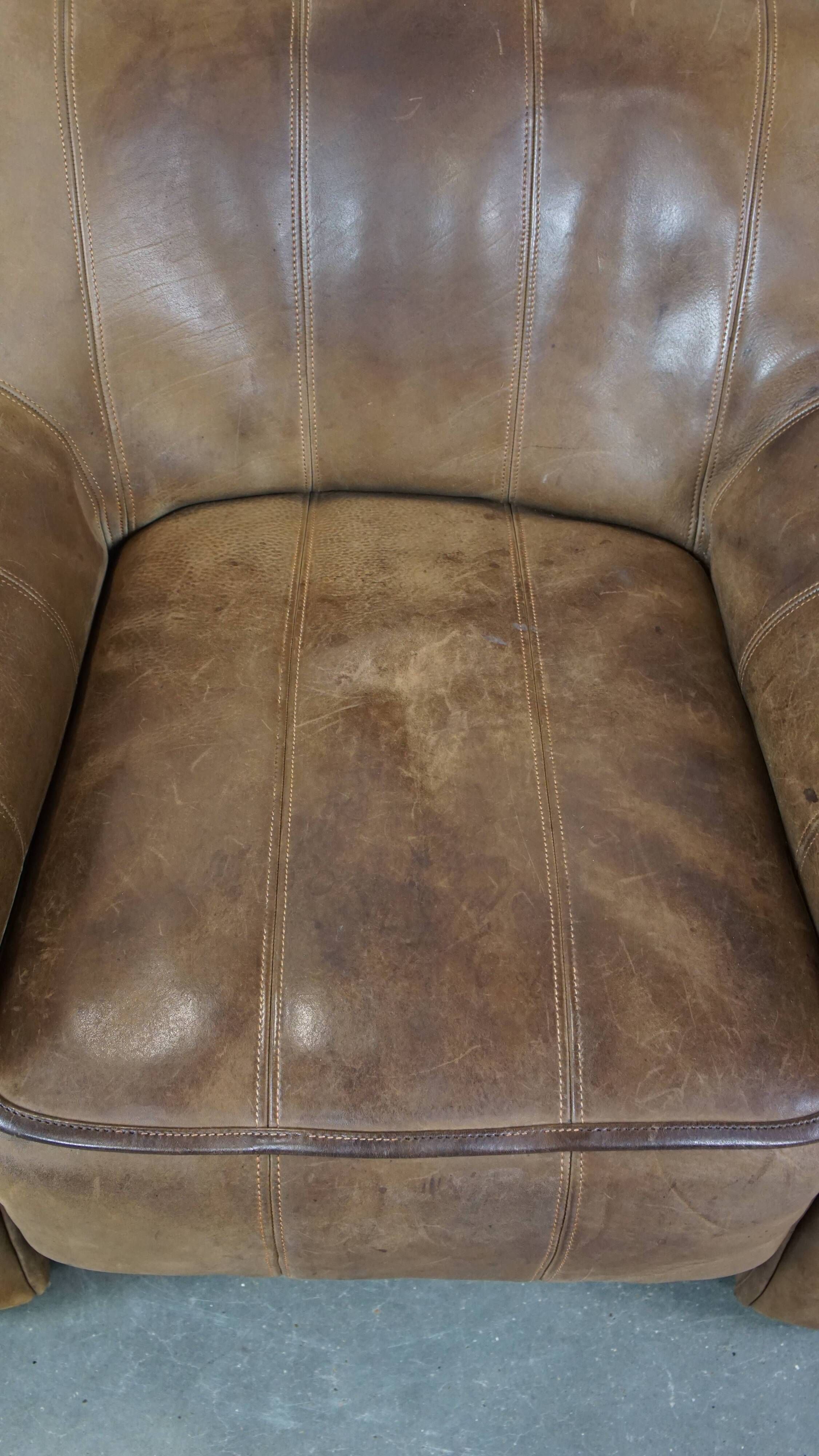 70s vintage buffalo leather design armchair from De Sede model DS44