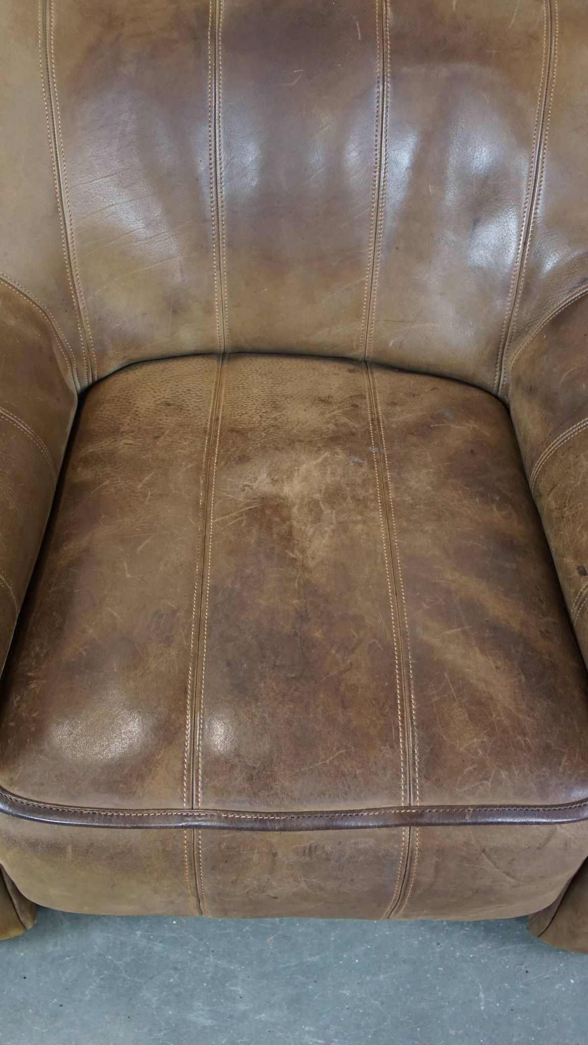 70s vintage buffalo leather design armchair from De Sede model DS44