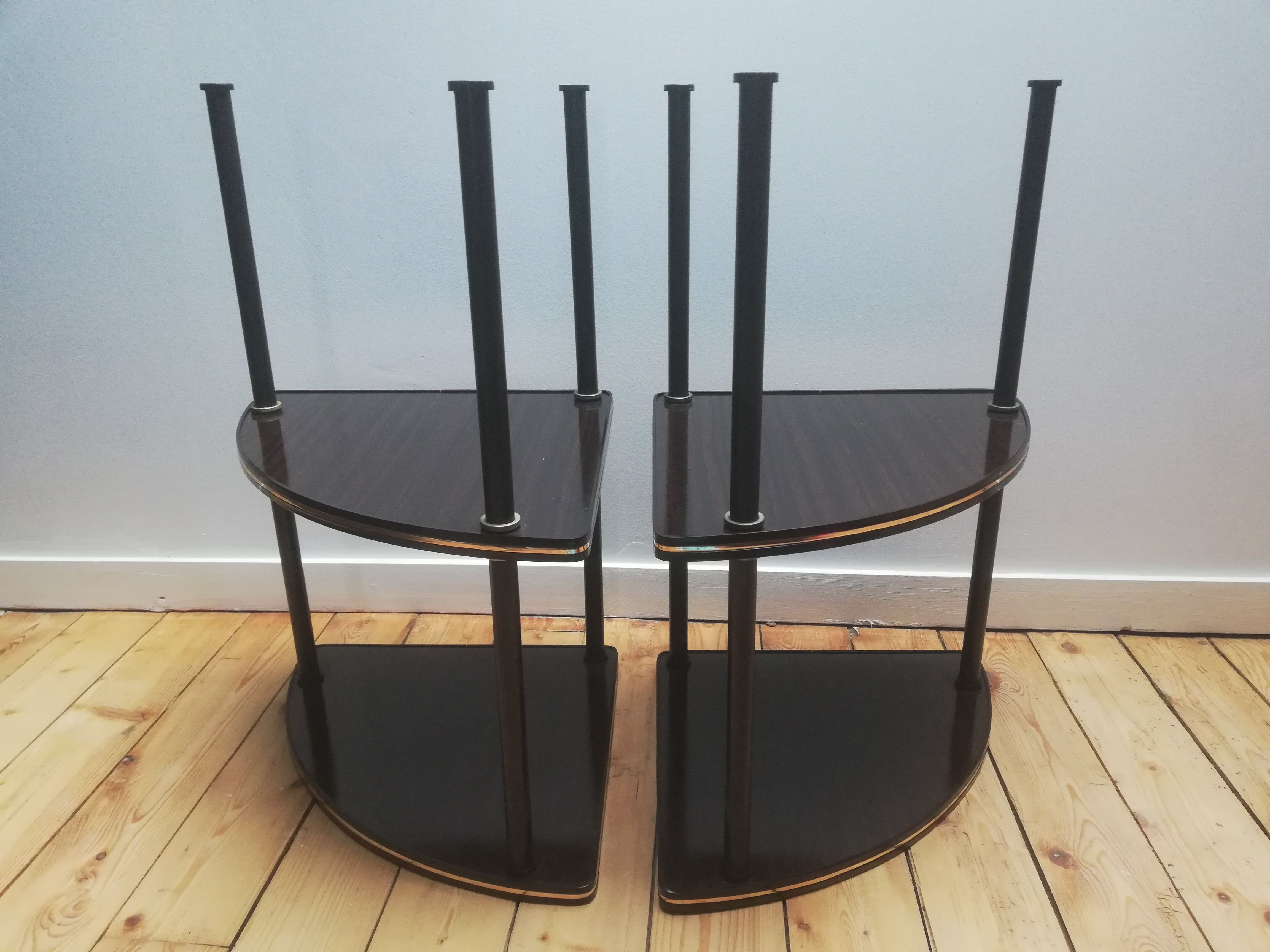 Pair of corner shelves