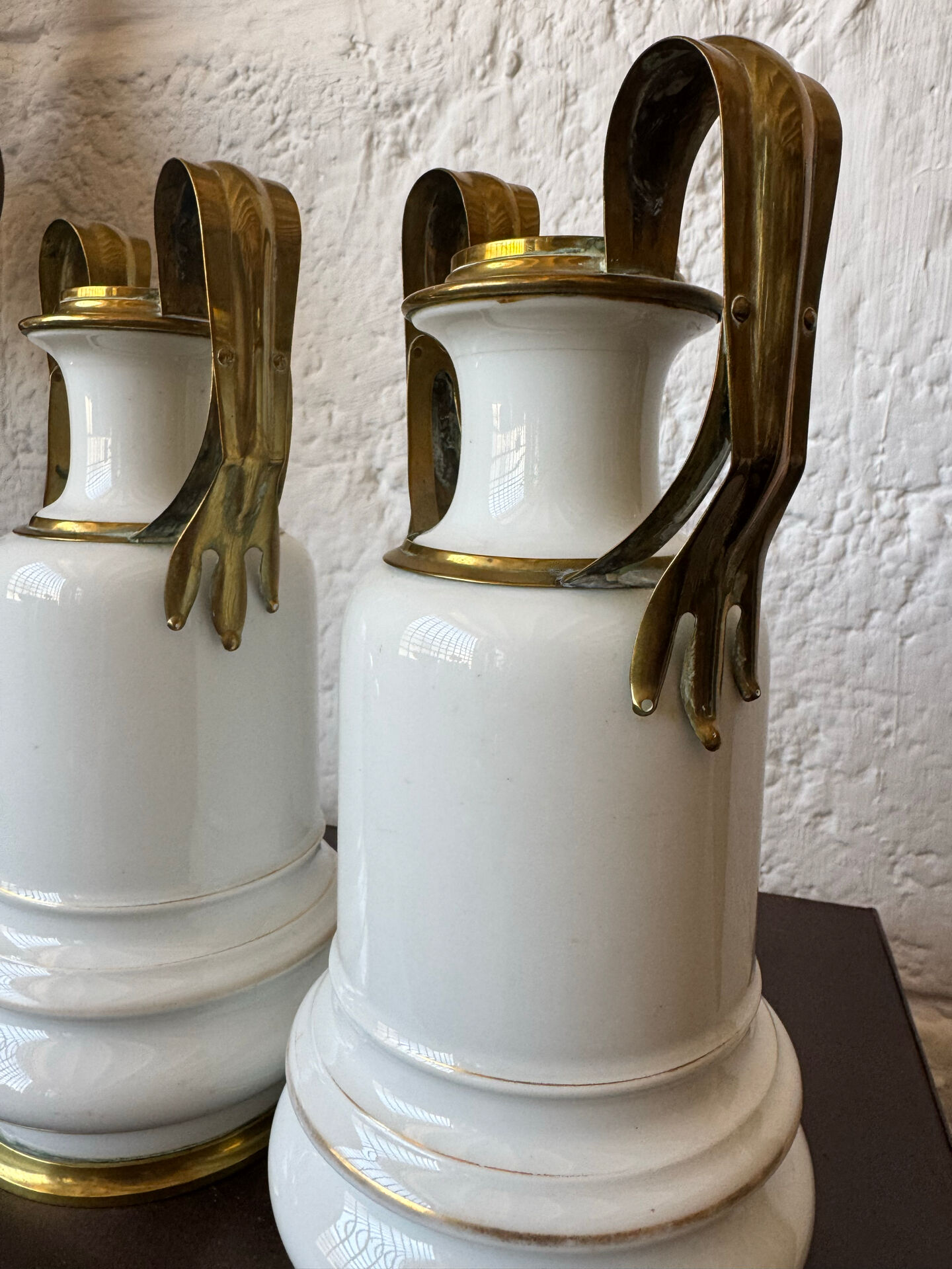 Old Paris porcelain vases from the 19th century