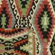 Turkish Kilim Yuruk Vintage 155x293 cm Geometric Red Green Yellow