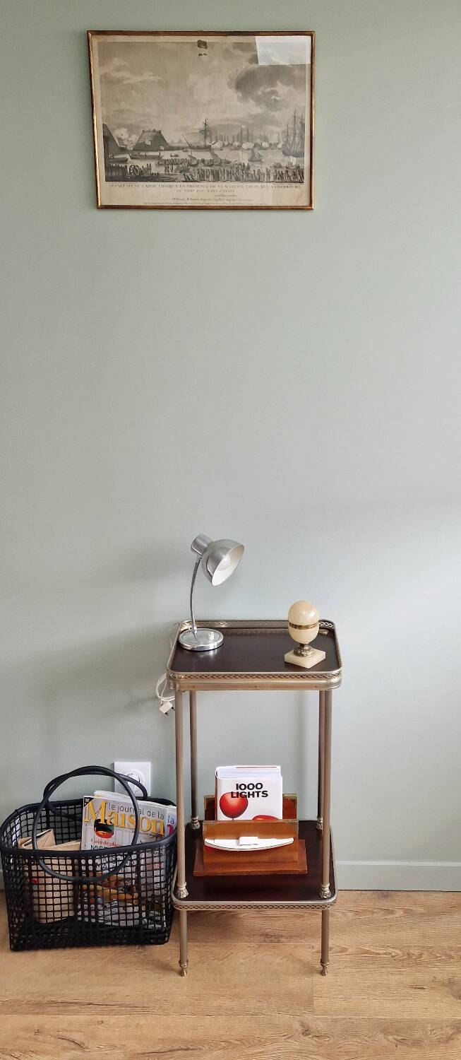 Polished aluminum desk lamp from the 1950s