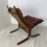 Scandinavian Brown Siesta Lounge Chair by Ingmar Relling for Westnofa, 1970s