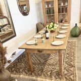 Large renovated solid oak farmhouse table
