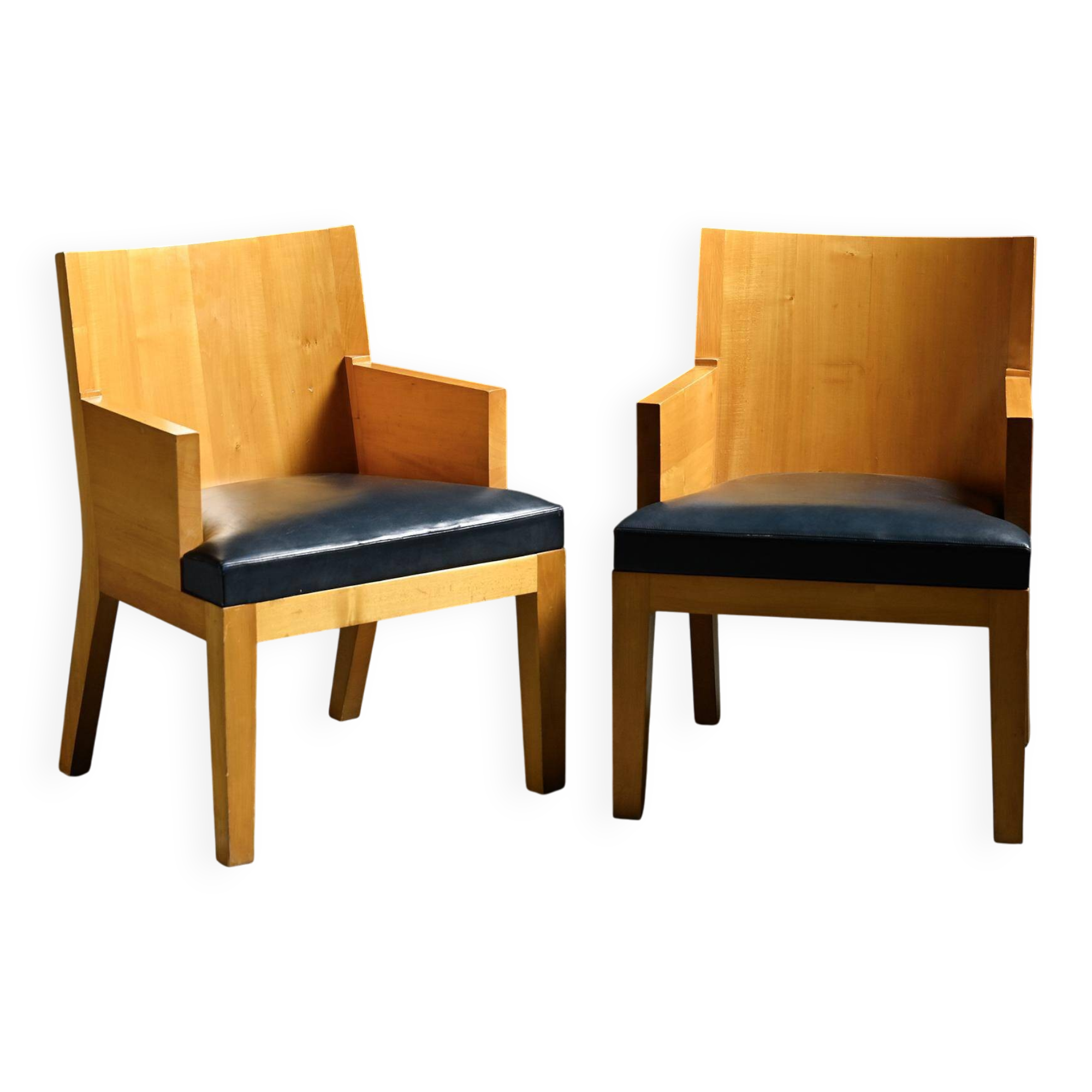 Pair of Stall armchairs by Christian Liaigre, circa 1990