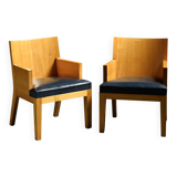 Pair of Stall armchairs by Christian Liaigre, circa 1990