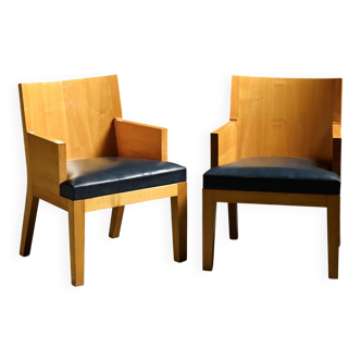 Paire de fauteuils Stall par Christian Liaigre, circa 1990