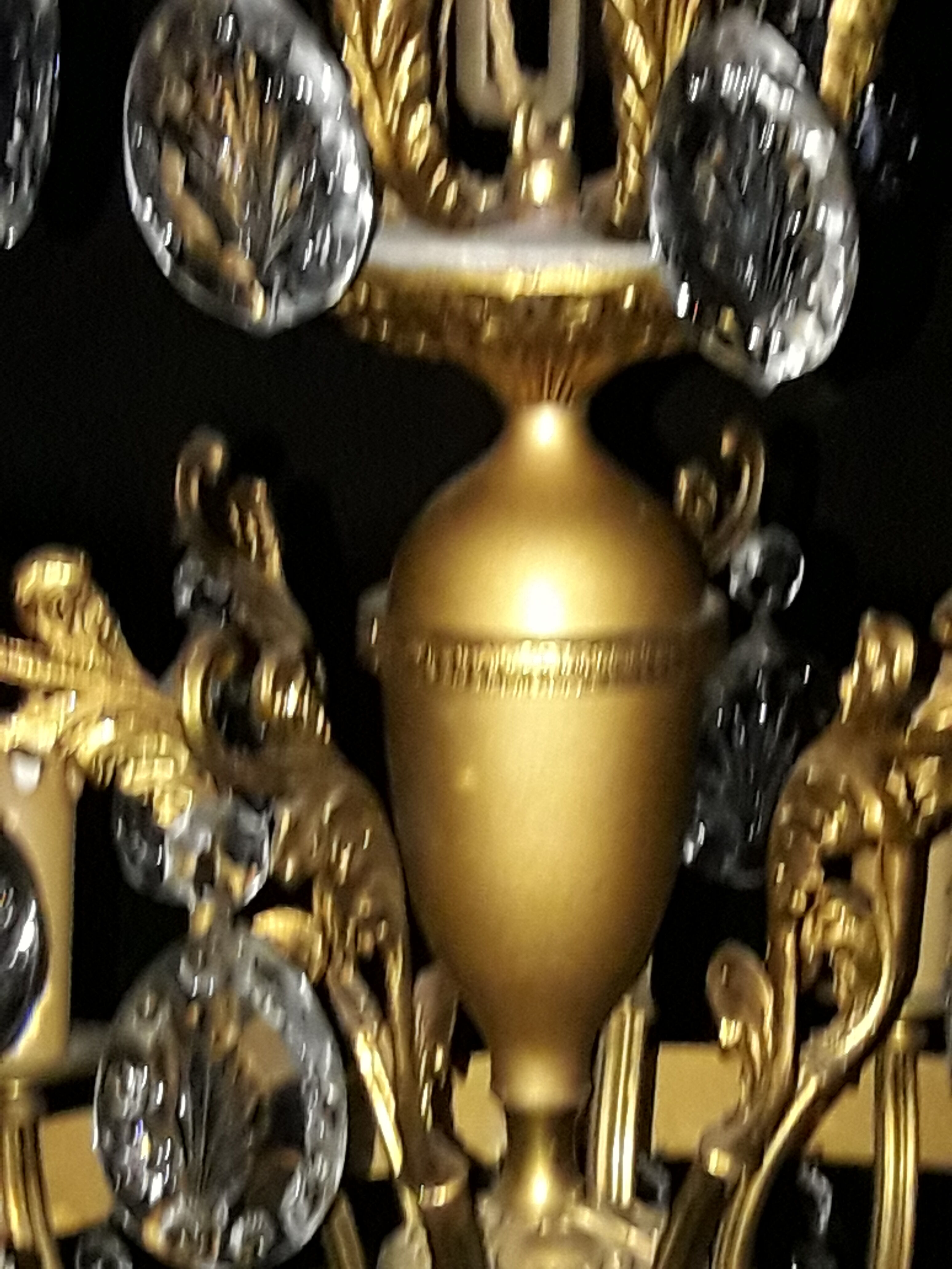 Bronze chandelier and 19th century stamps 6 fires