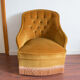 Fauteuil crapaud or