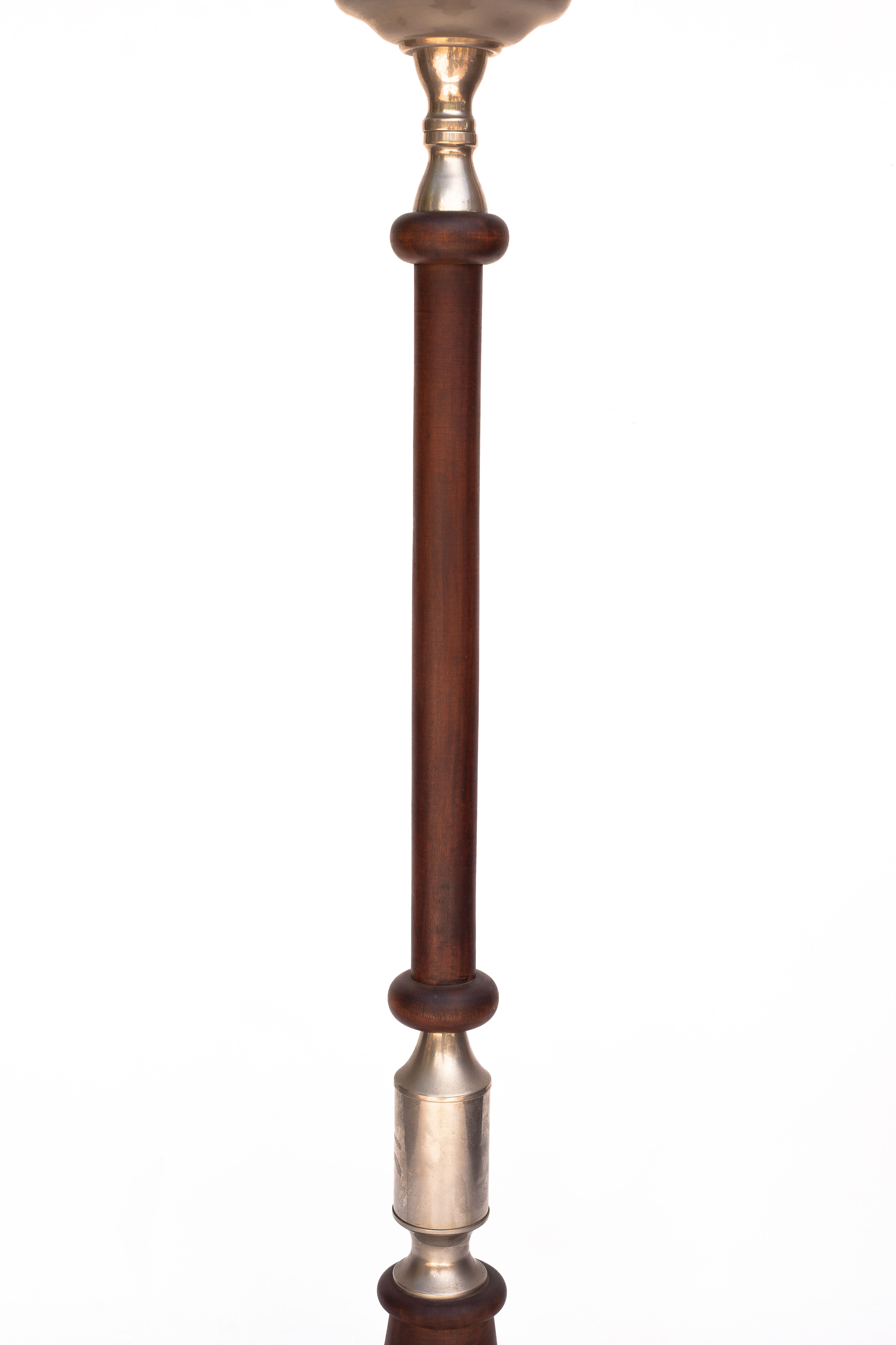 Vintage lamp wood and tin lamp foot floor lamp floor lamp, living room, desk