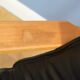 Finn Ostergaard mid century retro condo chair black leather armchair