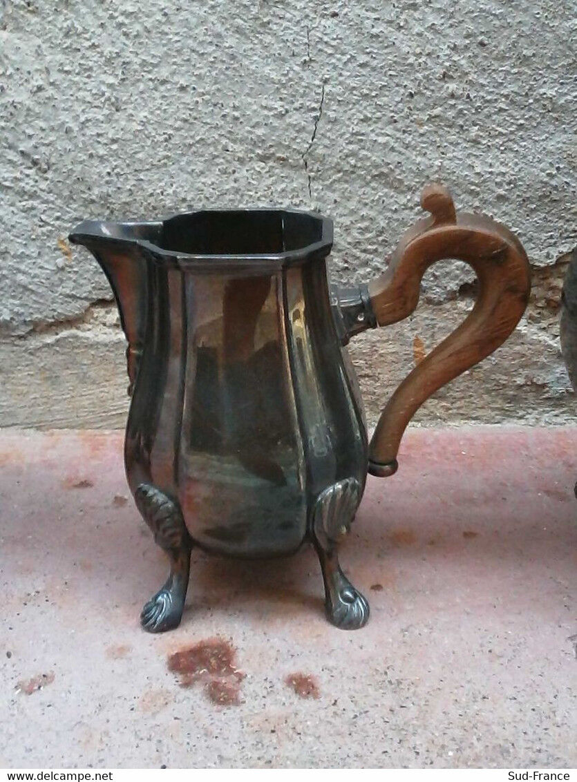 Silver metal coffee tea set