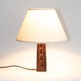 Small carved wooden lamp base, 1950s