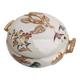 Porcelain soup tureen with heron and bamboo decor